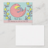 Maman Otter Et Son Bébé Carte de remerciements (Devant / Derrière)