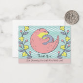 Maman Otter Et Son Bébé Carte de remerciements (Devant/Arrière en situation)