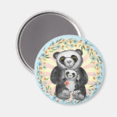 Maman Panda Bear aimant (Recto/Verso)