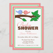 Maman & Papa Birds - Invitations de douches pour b (Devant / Derrière)