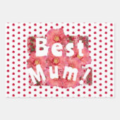 Maman ! Papier cadeau à plat, lot de 3 (Devant 2)