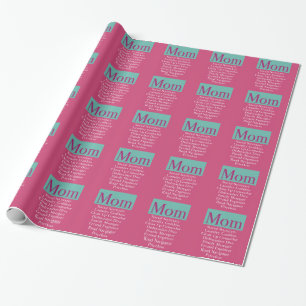 Maman - papier d'emballage cadeau du jour ou de