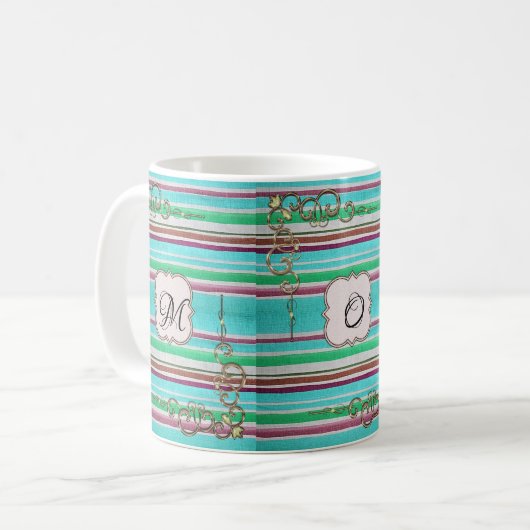 Maman Pastel Stripe Mug (Devant gauche)