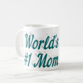 Maman Photo texte vert Café Mug (Devant gauche)