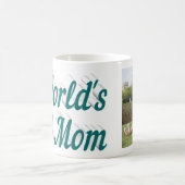 Maman Photo texte vert Café Mug (Centre)