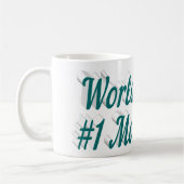 Maman Photo texte vert Café Mug (Gauche)