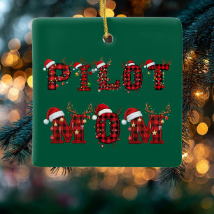 Maman pilote Noël Lettres Luminaires Ornements Drô
