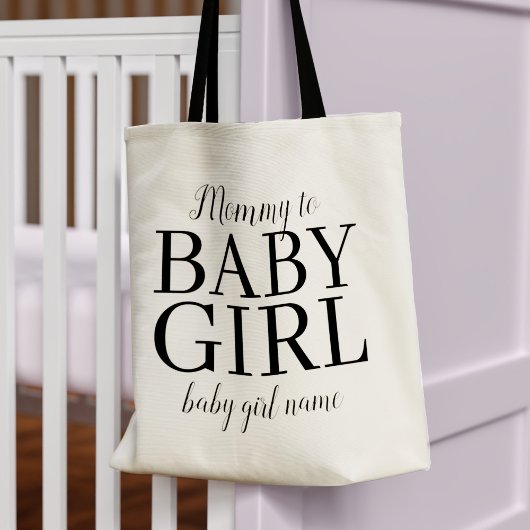 Maman pour le nom de bébé fille Sac fourre-tout po