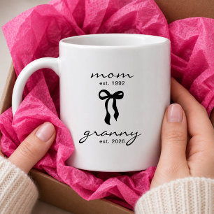 Maman pour Mamie Est Tasse avec un Nœud