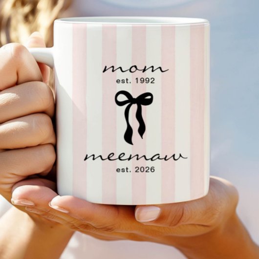 Maman pour Mémé Tasse avec un nœud