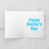 Maman règle Vibrant Turquoise Carte de jour des mè (Intérieur)