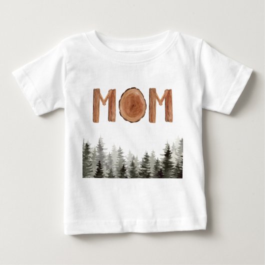 Maman Rustic Green Trees Baby T-shirt (Devant)