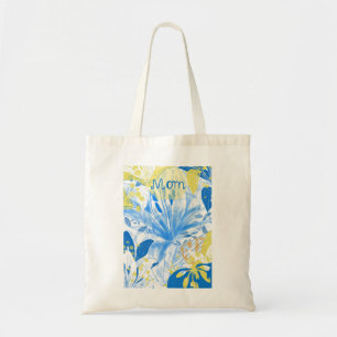 Maman Sac fourre-tout Floral bleu jaune