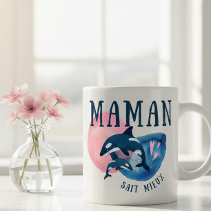 Maman Sait Mieux Moeder Orka Aquarel Koffiemok