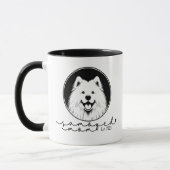 Maman Samoyed Tasse Personnalisée Établie Pop Art  (Gauche)
