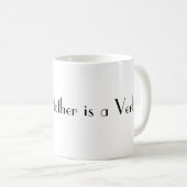 Maman | Script chic minimal et Mug de fleurs (Devant droit)