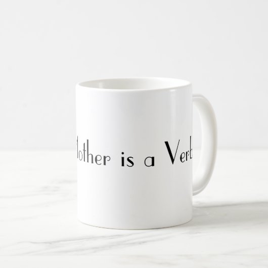 Maman | Script chic minimal et Mug de fleurs (Devant droit)