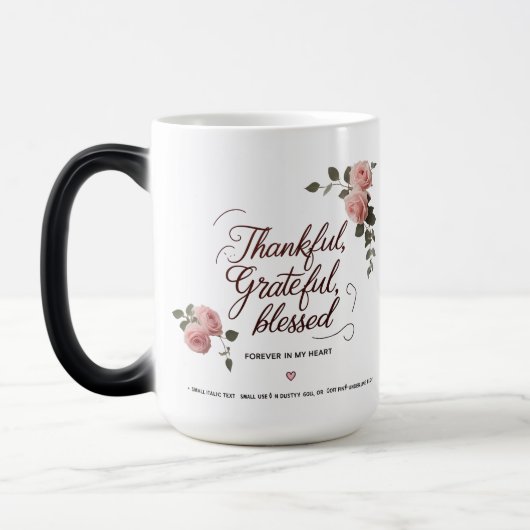 Maman - Script simple et élégant | Mug magique 15o (Gauche)