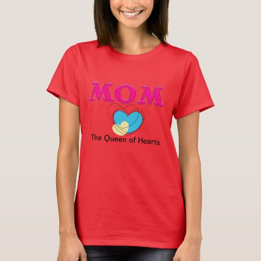 Maman - T-shirt de la Reine des Coeurs (Devant)