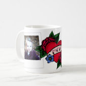 Maman Tatouage cardiaque Photo Mug (Devant gauche)
