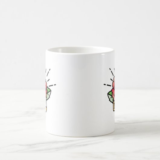 Maman Tattoo Style Rose café Mug (Centre)