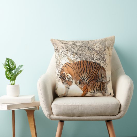 maman tiger et coussin bébé (Chaise)