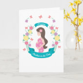 Maman -to-be Carte photo (Fleur jaune)