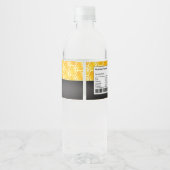 Maman to Bee baby shower Étiquette bouteille d'eau (Dos)