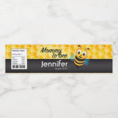 Maman to Bee baby shower Étiquette bouteille d'eau (Étiquettes simples)