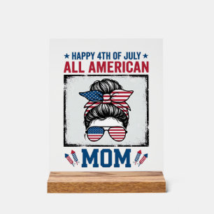 Maman tout à fait Américaine 4 juillet Vintage con