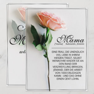 Maman - Tout simplement irremplaçable   Carte clas