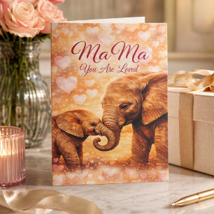 Maman tu es aimée Carte de fête des mères pour élé