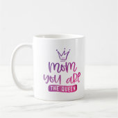 Maman Tu Es La Reine Mauve Pink Coffee Mug (Gauche)