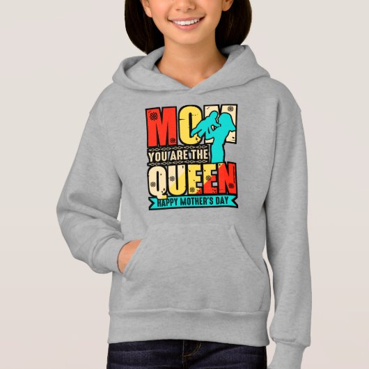 Maman Tu Es Le Sweat - shirt à capuche Queen-67761 (Devant)