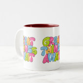 "Maman, Tu Es Ses Ailes" Mug À Deux Tons - Belle (Devant gauche)