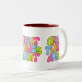 "Maman, Tu Es Ses Ailes" Mug À Deux Tons - Belle (Devant droit)