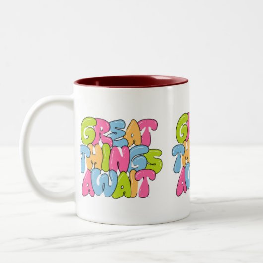 "Maman, Tu Es Ses Ailes" Mug À Deux Tons - Belle (Gauche)