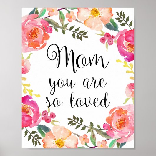 Maman, tu es tellement adoré imprimer, affiche de  (Devant)