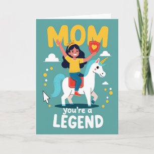 Maman tu es une légende Carte d'art
