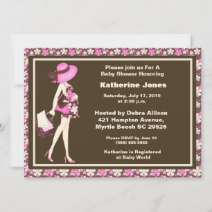 Maman va être Baby shower Invitation