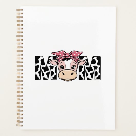Maman Vache Mignonne Nœud Conception Graphique_1 (Devant)