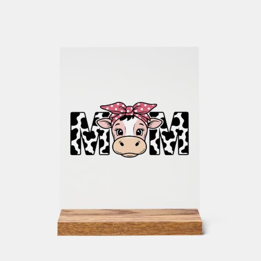 Maman Vache Mignonne Nœud Conception Graphique_1 (Recto)