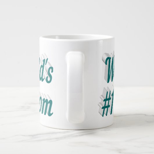 Maman vert demi-texte géant tasse de café (Dos)