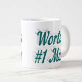 Maman vert demi-texte géant tasse de café (Devant droit)