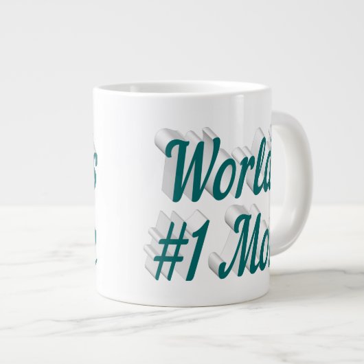 Maman vert demi-texte géant tasse de café (Devant droit)