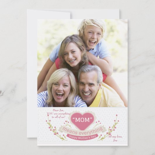 Maman veut dire tout Carte photo (Devant)