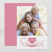 Maman veut dire tout Carte photo (Devant / Derrière)