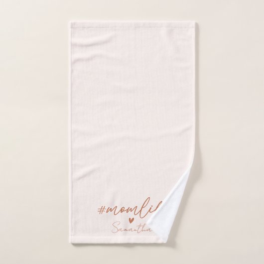 Maman Vie - Design de charme rustique (Serviette à main)