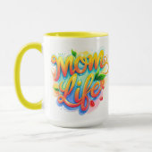 Maman Vie Nom personnalisé Mug - Citronnelle Inspi (Gauche)