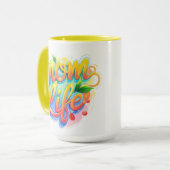 Maman Vie Nom personnalisé Mug - Citronnelle Inspi (Devant gauche)